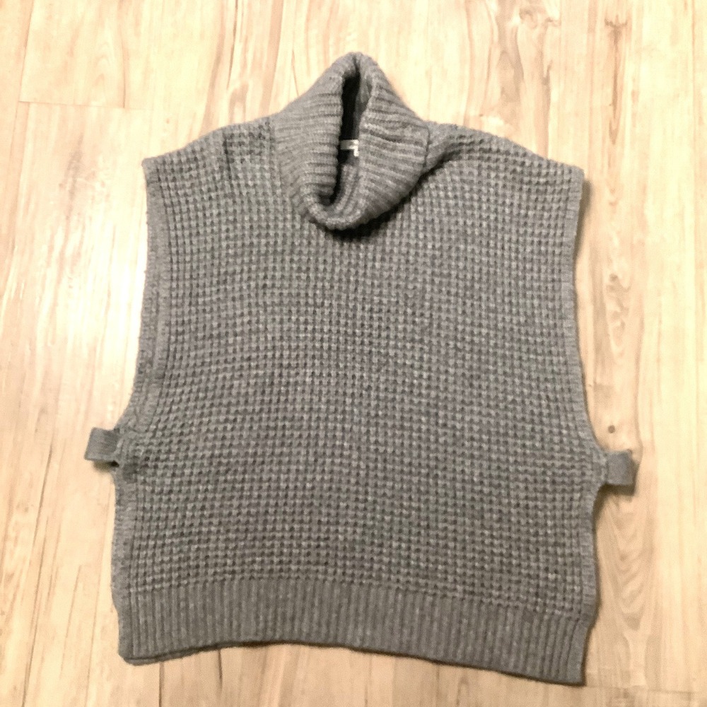 Sz XL Madewell Bournville Waffle Turtleneck Sweater Vest